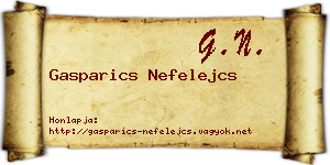 Gasparics Nefelejcs névjegykártya